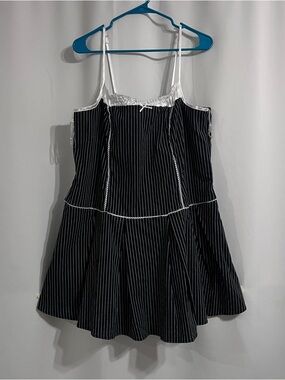 Fusionista Pinstripe Drop Waist Mini Dress size 2X